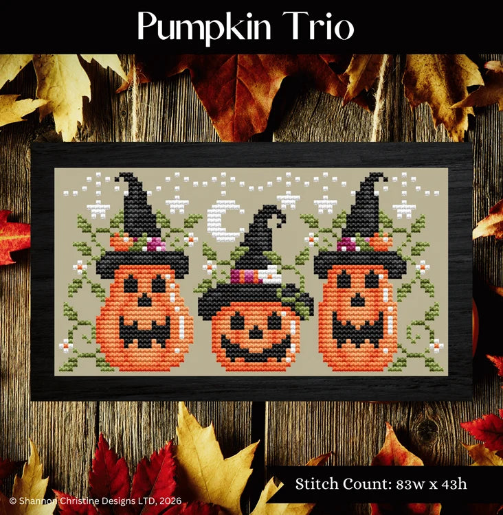 PREORDER Pumpkin Trio - Shannon Christine - Cross Stitch Pattern