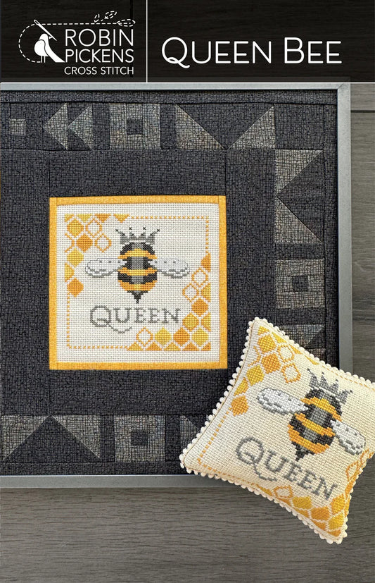 Queen Bee - Robin Pickens - Cross Stitch Pattern, Needlecraft Patterns, The Crafty Grimalkin - A Cross Stitch Store
