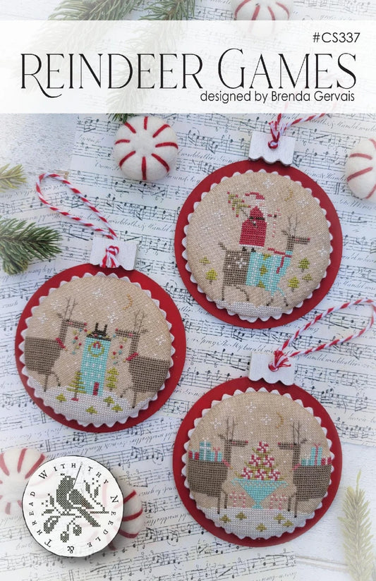 Reindeer Games - With Thy Needle and Thread - Cross Stitch Pattern