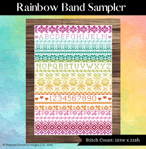 Rainbow Sampler - Shannon Christine Designs - Cross Stitch Pattern, Needlecraft Patterns, The Crafty Grimalkin - A Cross Stitch Store