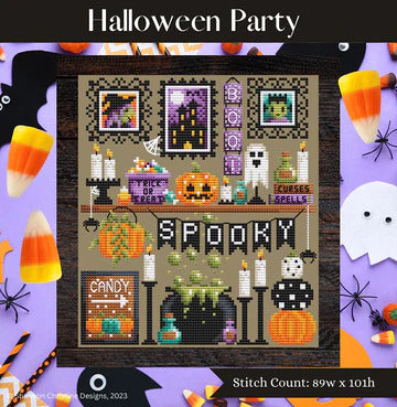 Halloween Party - Shannon Christine Designs - Cross Stitch Pattern, Needlecraft Patterns, The Crafty Grimalkin - A Cross Stitch Store