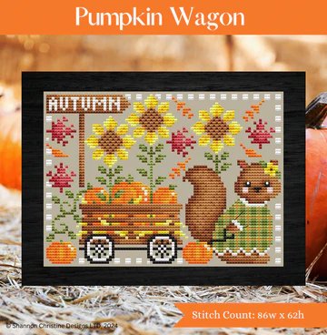 Pumpkin Wagon - Shannon Christine Designs - Cross Stitch Pattern