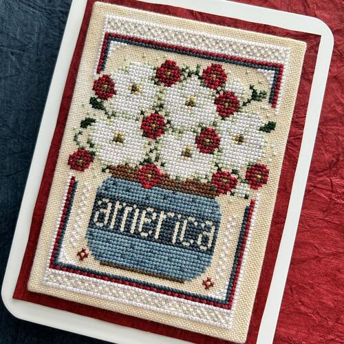 Patriotic Petunias - Sweet Wing Studio - Cross Stitch Pattern