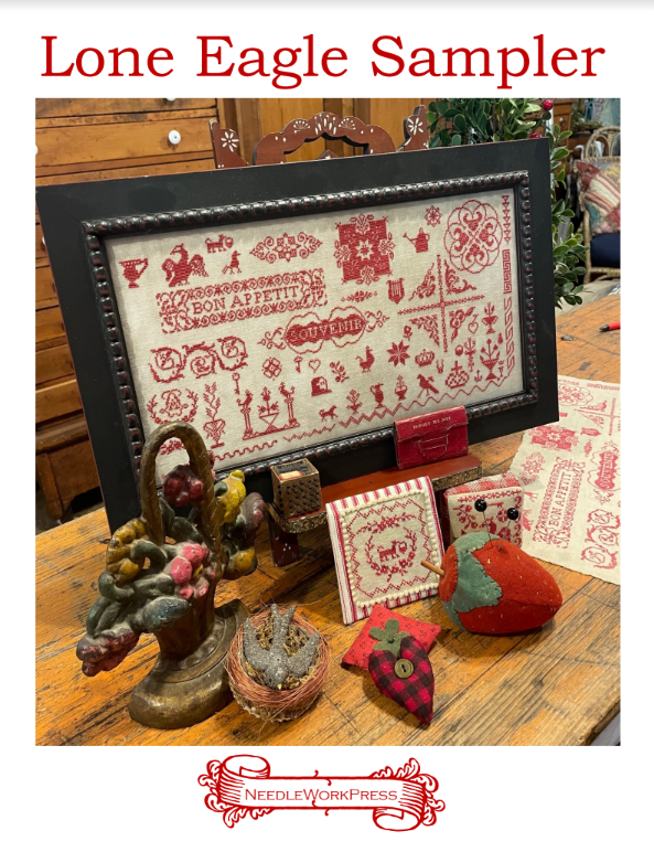 PRE-ORDER Lone Eagle Sampler - Needlework Press - Cross Stitch Pattern, Needlecraft Patterns, Needlecraft Patterns, The Crafty Grimalkin - A Cross Stitch Store