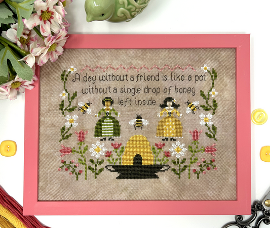 PRE-ORDER We Should BEE Friends - Tiny Modernist - Cross Stitch Pattern, Needlecraft Patterns, Needlecraft Patterns, The Crafty Grimalkin - A Cross Stitch Store