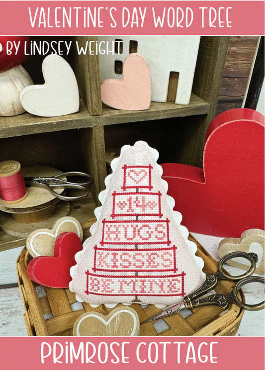 Valentine's Day Word Tree - Primrose Cottage Stitches - Cross Stitch Patterns