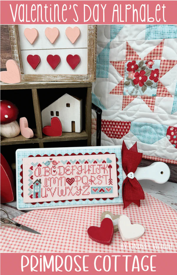 Valentine's Day Alphabet - Primrose Cottage Stitches - Cross Stitch Patterns