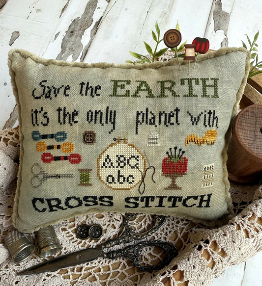 CROSS STITCH - Save The Earth - Puntini Puntini - Cross Stitch Pattern