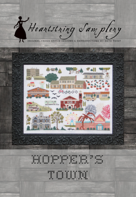 Hopper's Town - Heartstring Samplery - Cross Stitch Pattern