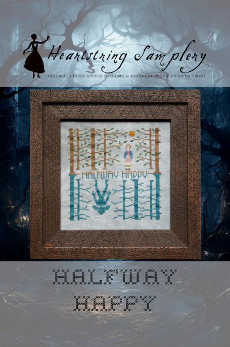Halfway Happy - Heartstring Samplery - Cross Stitch Pattern