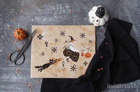 Halloween Flight - Madam Chantilly - Cross Stitch Pattern