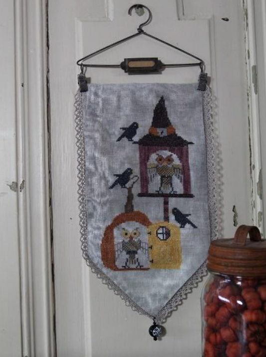 PREORDER Whooo's There - Thistles - Cross Stitch Pattern