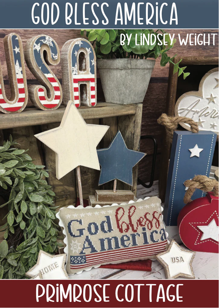 God Bless America - Primrose Cottage Stitches - Cross Stitch Pattern