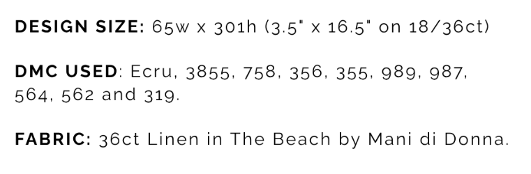 PREORDER Cactus and Caravan Bell Pull - Tiny Modernist - Cross Stitch Pattern