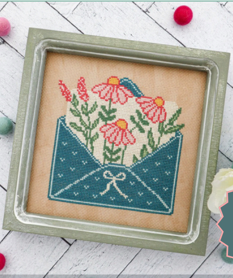 PREORDER Garden Greetings - Flamingo Toes - Cross Stitch Pattern