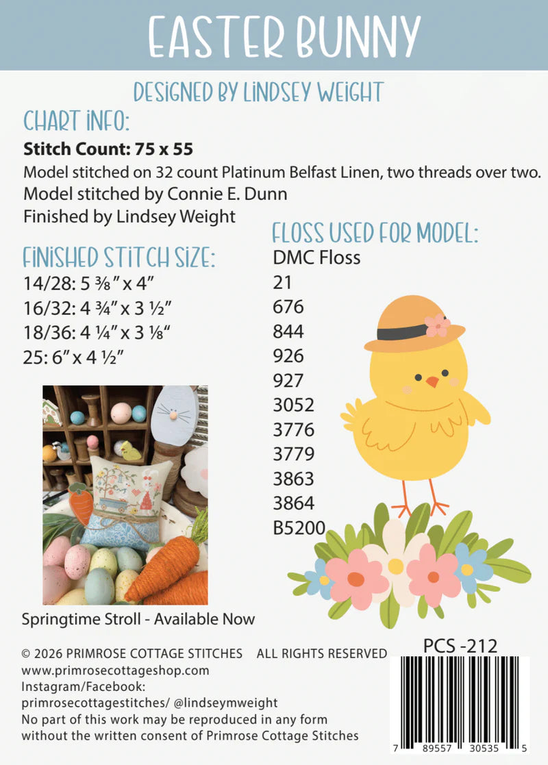 Easter Bunny - Primrose Cottage Stitches - Cross Stitch Pattern
