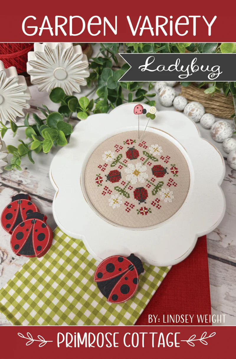 Garden Variety Ladybug - Primrose Cottage Stitches - Cross Stitch Pattern