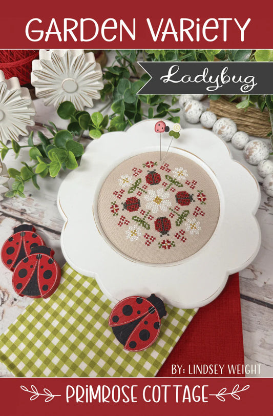 Garden Variety Ladybug - Primrose Cottage Stitches - Cross Stitch Pattern