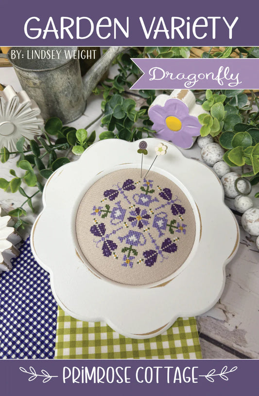 Garden Variety Dragonfly - Primrose Cottage Stitches - Cross Stitch Pattern