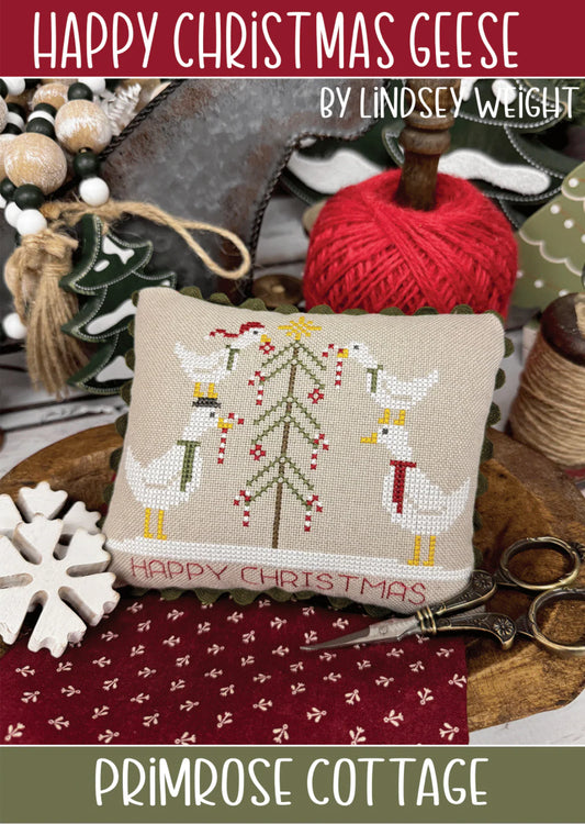 Happy Christmas Geese - Primrose Cottage Stitches - Cross Stitch Pattern
