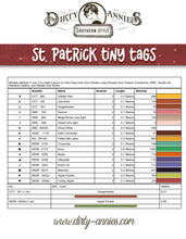 St. Patrick Tiny Tags - Dirty Annie's - Cross Stitch Pattern