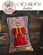 Cat Tarot XI Justice - Dirty Annie's - Cross Stitch Pattern