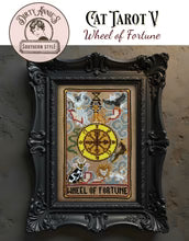 Cat Tarot V Wheel of Fortune - Dirty Annie's - Cross Stitch Pattern