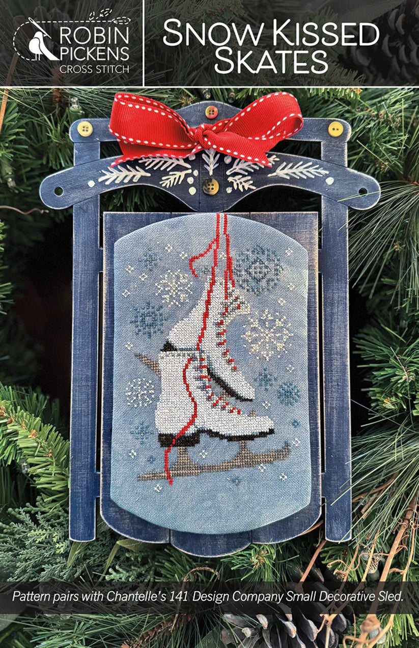 Snow Kissed Skates - Robin Pickens - Cross Stitch Pattern, Needlecraft Patterns, The Crafty Grimalkin - A Cross Stitch Store
