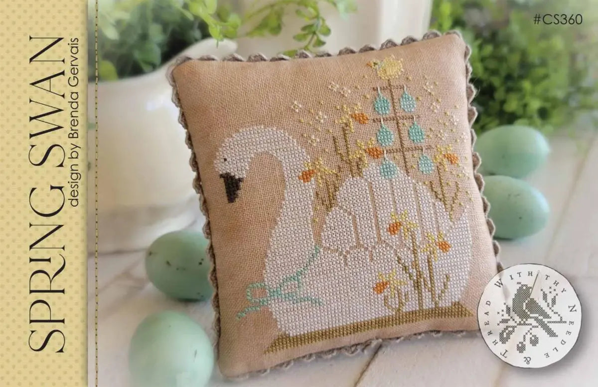 Spring Swan - With Thy Needle and Thread - Cross Stitch Pattern, Needlecraft Patterns, The Crafty Grimalkin - A Cross Stitch Store