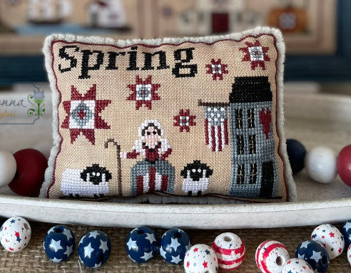 American Seasons Pillows  - Mani di Dona - Cross Stitch Pattern