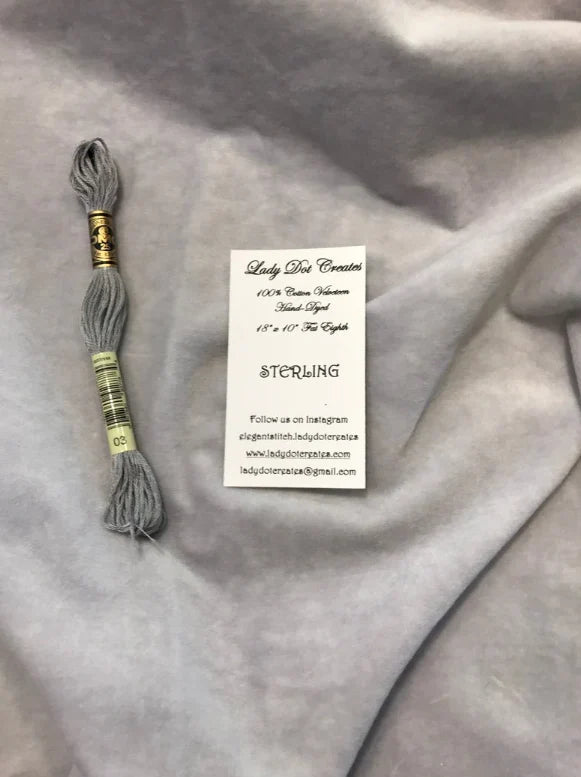 Sterling Hand-Dyed Velveteen by Lady Dot Creates, Fabric, The Crafty Grimalkin - A Cross Stitch Store