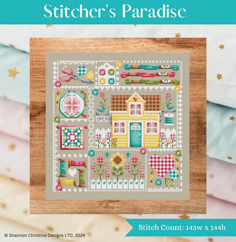 PRE-ORDER Stitcher's Paradise - Shannon Christine Designs - Cross Stitch Pattern, Needlecraft Patterns, The Crafty Grimalkin - A Cross Stitch Store