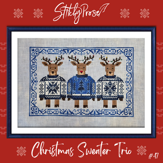 Christmas Sweater Trio - Stitchy Prose - Cross Stitch Pattern