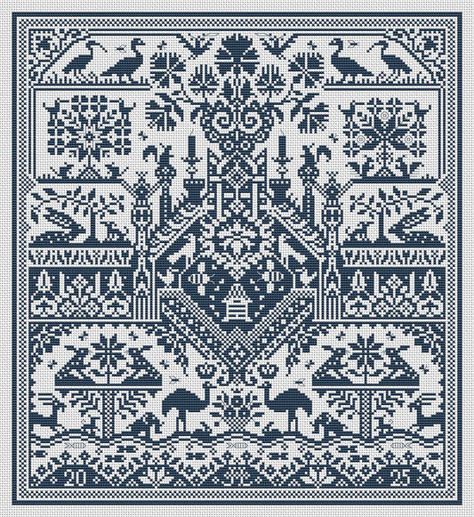 The Sweet Bye & Bye - Long Dog Samplers - Cross Stitch Pattern