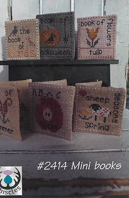Mini Books - Thistles - Cross Stitch Pattern, Needlecraft Patterns, The Crafty Grimalkin - A Cross Stitch Store