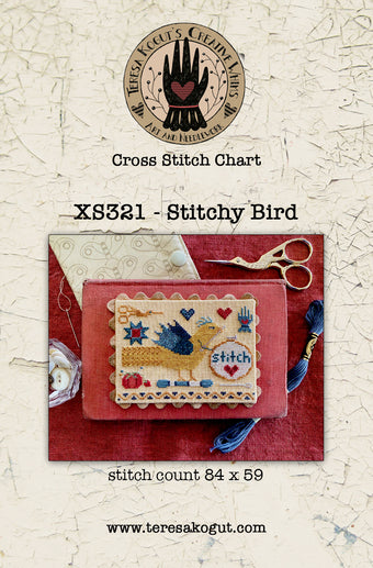 Stitchy Bird - Teresa Kogut - Cross Stitch Pattern, Needlecraft Patterns, The Crafty Grimalkin - A Cross Stitch Store