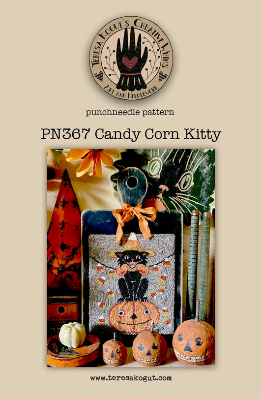 Candy Corn Kitty - Teresa Kogut - Punch Needle Pattern