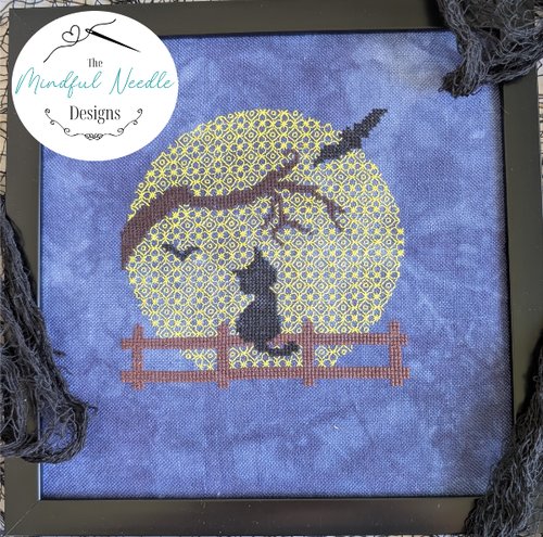 Meow at the Moon - Mindful Needle - Cross Stitch Pattern