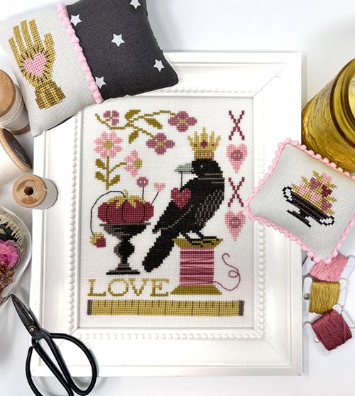 King of Hearts and Stitches - Tiny Modernist - Cross Stitch Pattern