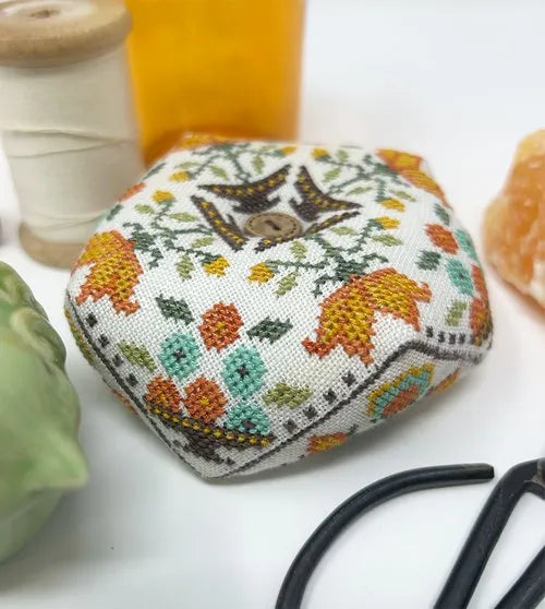 Fall Prim Biscornu - Tiny Modernist - Cross Stitch Pattern