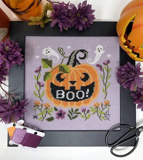 Boo Pumpkin - Tiny Modernist - Cross Stitch Pattern