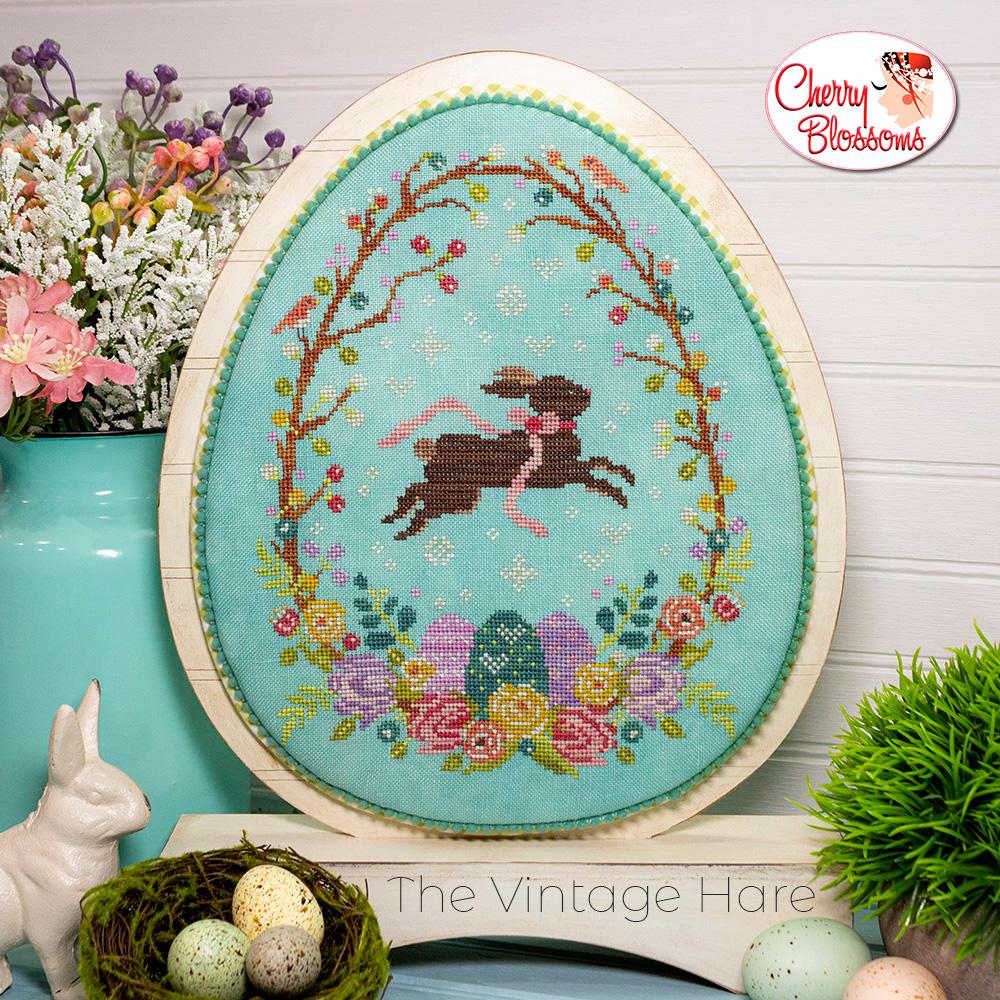 PREORDER The Vintage Hare - Cherry Blossoms - Cross Stitch Pattern, Needlecraft Patterns, The Crafty Grimalkin - A Cross Stitch Store