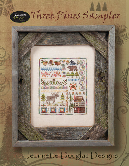 Three Pines Sampler - Jeannette Douglas - Cross Stitch Pattern, Needlecraft Patterns, The Crafty Grimalkin - A Cross Stitch Store