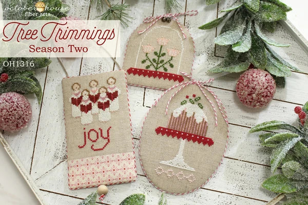 PREORDER Tree Trimmings - Season Two - October House -  Cross Stitch Pattern