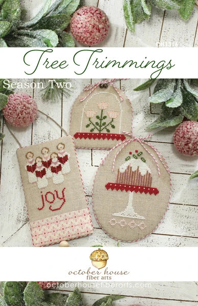 PREORDER Tree Trimmings - Season Two - October House -  Cross Stitch Pattern