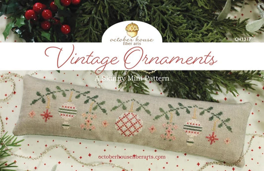 PREORDER Vintage Ornaments - October House -  Cross Stitch Pattern