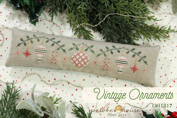 PREORDER Vintage Ornaments - October House -  Cross Stitch Pattern