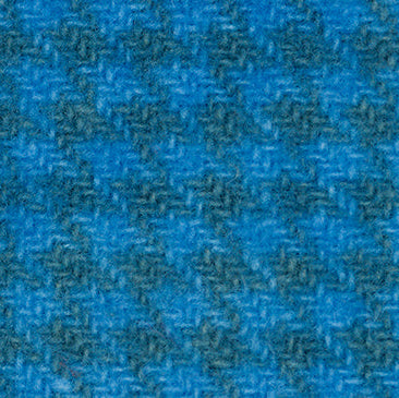 Peacock Houndstooth Wool Fabric - Weeks Dye Works