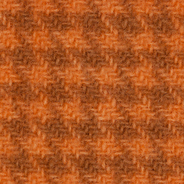 Carrot Houndstooth Wool Fabric - Weeks Dye Works