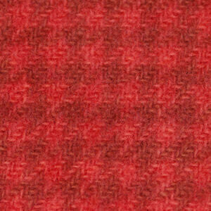Grapefruit Houndstooth Wool Fabric - Weeks Dye Works